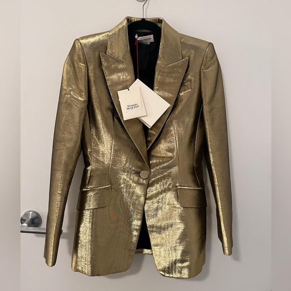 BNWT Alexander McQueen Gold Blazer